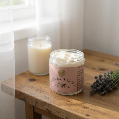 Mafura Hortus Blütenblatt &amp; Pfirsich-Infusion Körperbutter